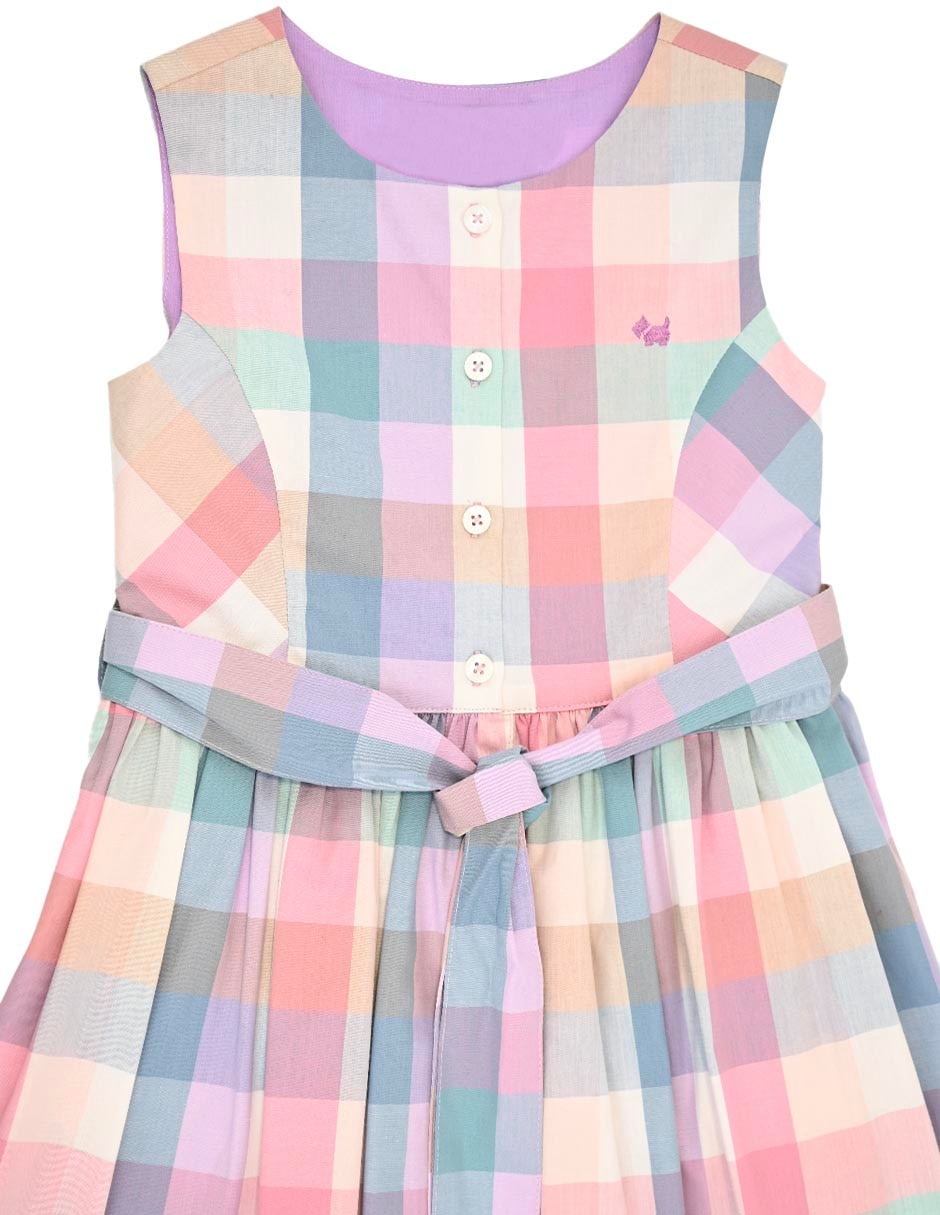 Vestido aiden manga regular para niña